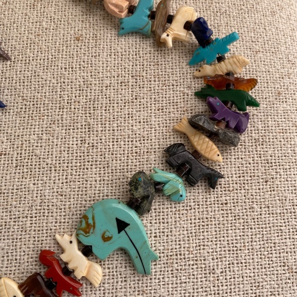 Zuni Fetish Necklace - Turquoise and other Stones and Beads - Picture 9 of 10